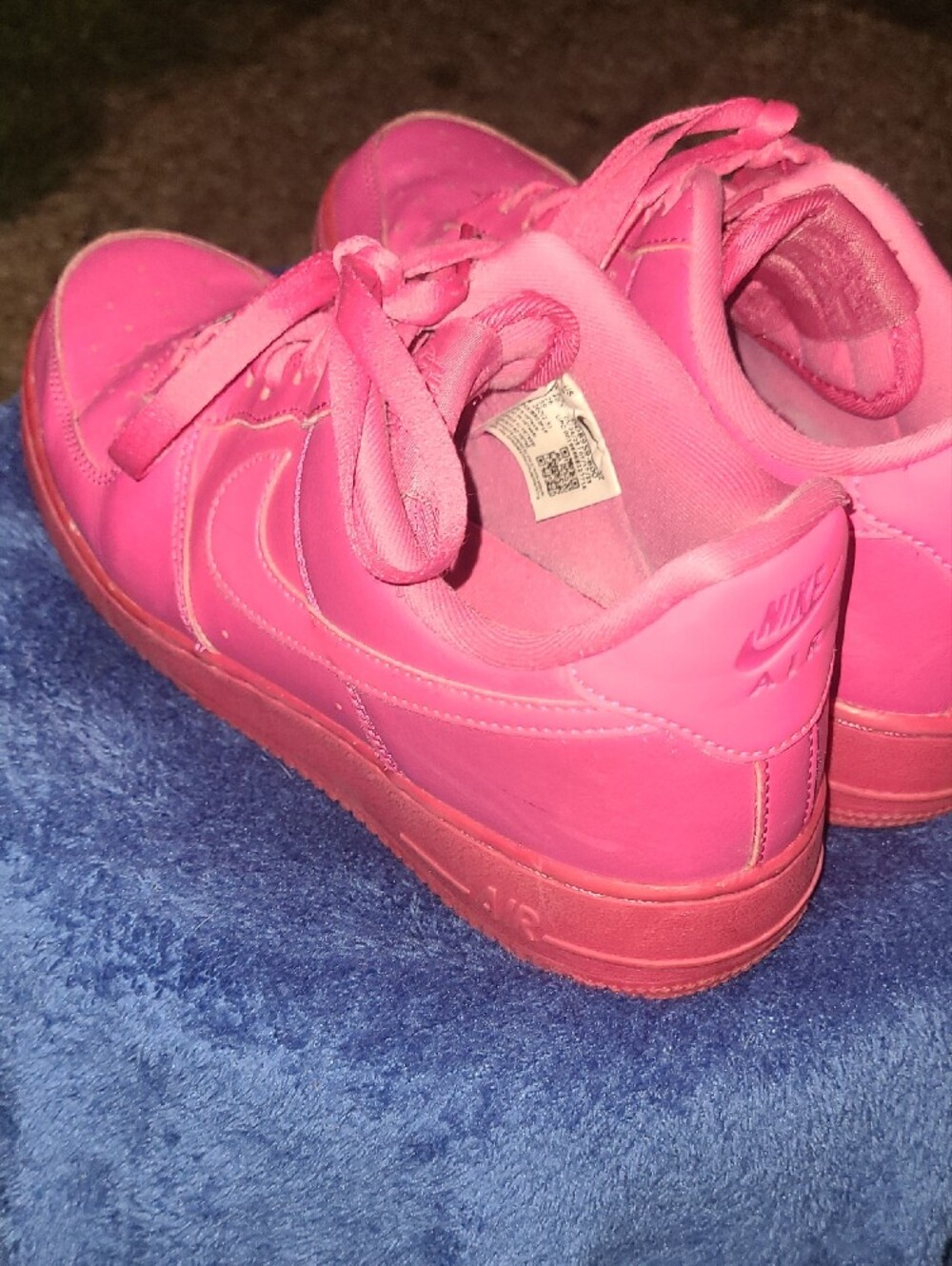 Nike Air Force 1 Fireberry Pink Sneakers Womens Size 9 - Picture 9 of 14